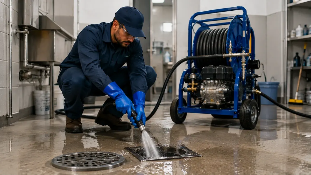 Floor Drain Hydro Jet Cleaning in Llano