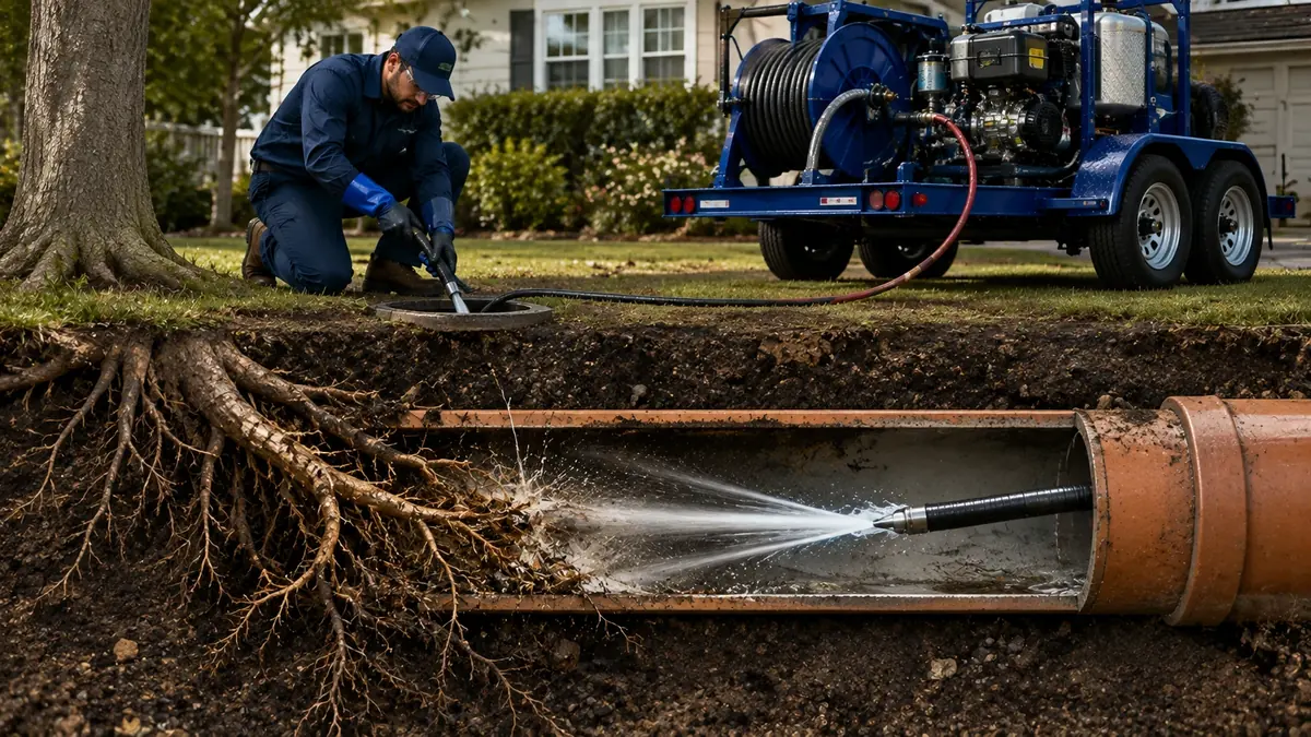 Tree Root Removal with Hydro Jetting in Llano